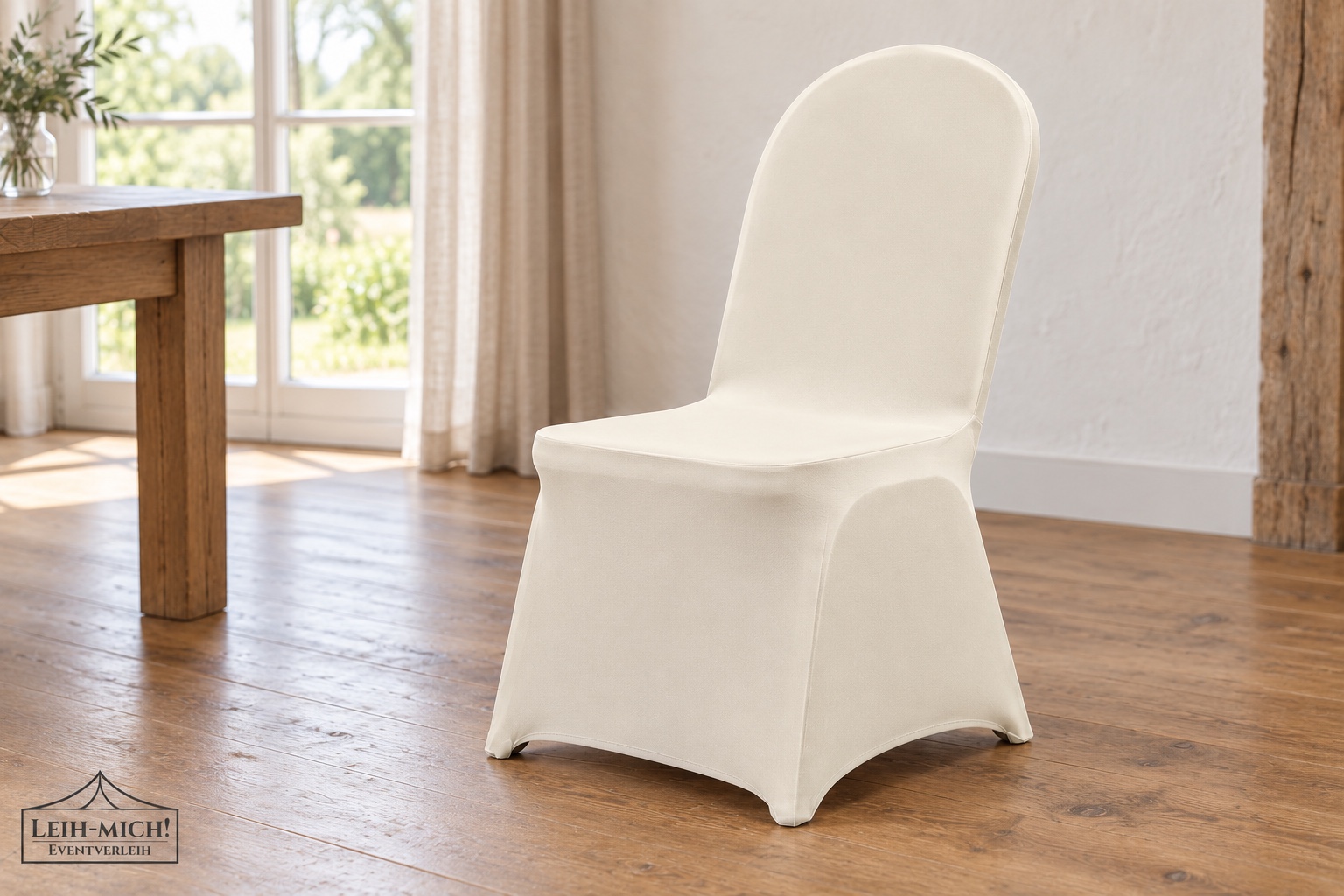 Stuhlhussen beige